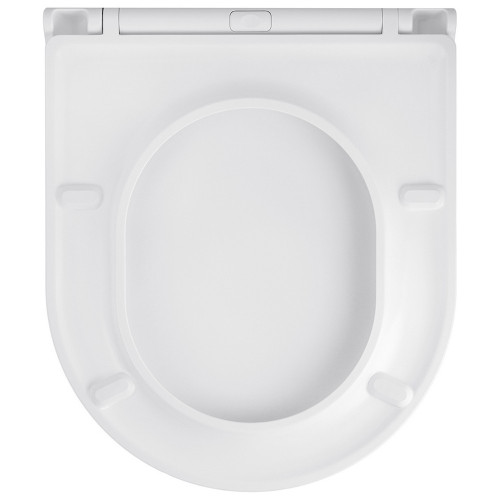Унитаз подвесной Kroner Harz WHI493736 RIMLESS безободковый с сиденьем Slim Duroplast / Soft - close / Quick relase