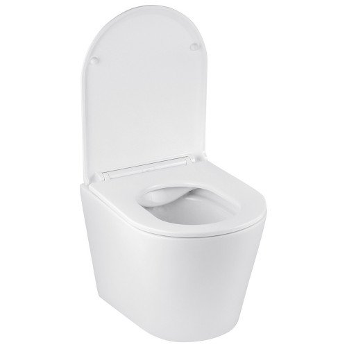 Унитаз подвесной Kroner Armada WHI513636 RIMLESS безободковый с сиденьем Slim Duroplast / Soft - close / Quick relase