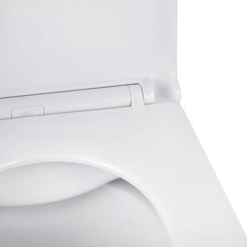 Унитаз подвесной Kroner Eifel WHI493436 RIMLESS безободковый с сиденьем Slim Duroplast / Soft - close / Quick relase