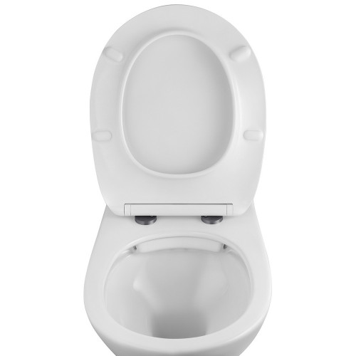 Унітаз підвісний Kroner KRP - A534UF Rimless 410х355х555 мм, сидіння Slim Duroplast / Soft - close / Quick relase