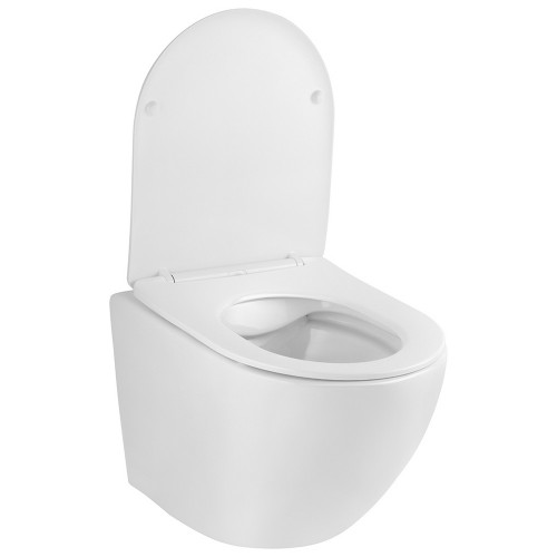 Унітаз підвісний Kroner KRP - C934UF Rimless 370х360х480 мм, сидіння  Slim Duroplast / Soft - close / Quick relase