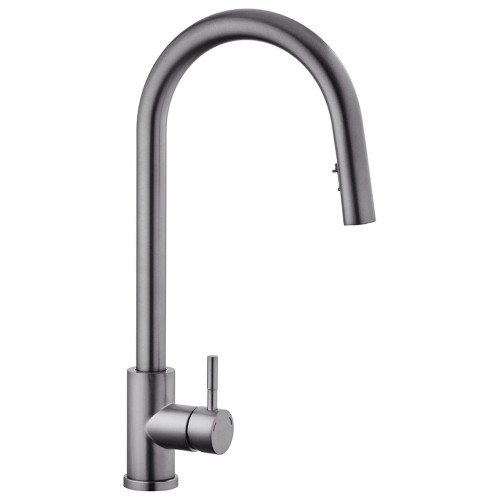 Смеситель для кухни с выдвижным изливом Kroner KRP Edelstahl Klassisch - PVD03915