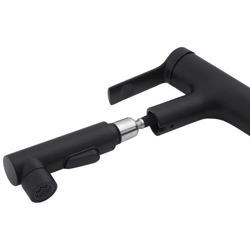 Смеситель для раковины с выдвижным изливом Kroner KRP Edelstahl Klassisch - SCH030 - T
