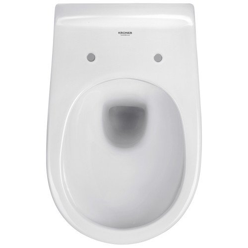 Унитаз подвесной Kroner Oker WHI533536 RIMLESS безободковый с сиденьем
