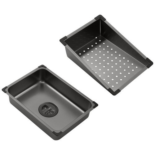 Кухонна мийка Kroner KRP Schwarze - SET7545NB PVD
