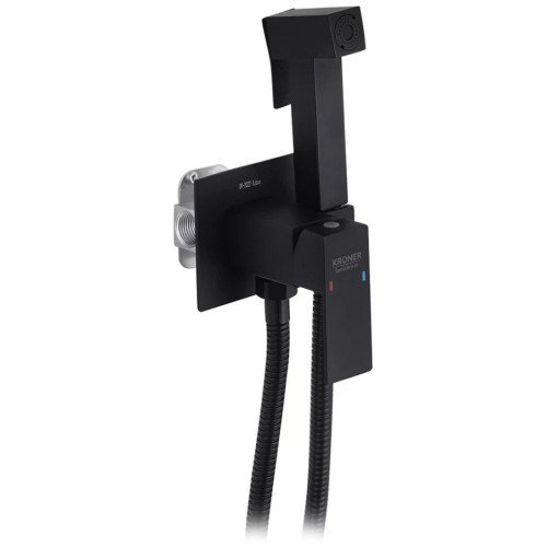Смеситель с гигиеническим душем Kroner KRP Edelstahl Kubus - SCH053