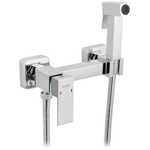 Смеситель для биде Kroner KRP Edelstahl Kubus - CHR052 с гигиеническим душем