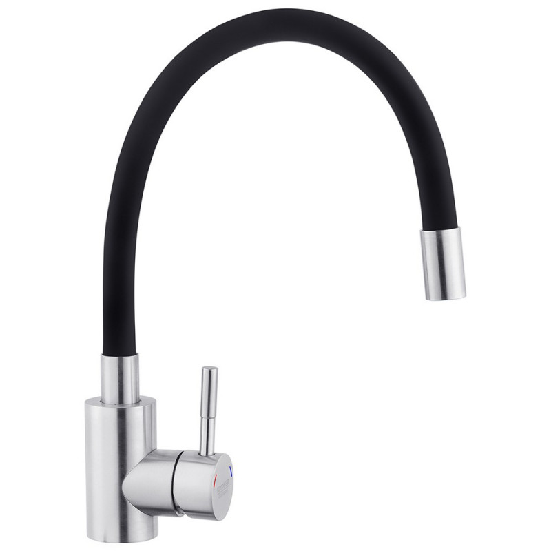 Змішувач для кухні з гнучким виливом Kroner KRP Edelstahl Klassisch - ESG035BLK