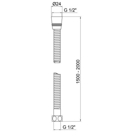 Шланг для душу Kroner KRM - C600 150 - 200 см