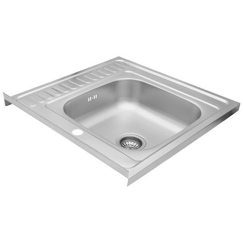 Кухонная мойка накладная Kroner KRP Dekor - 6060L (0,6 мм)