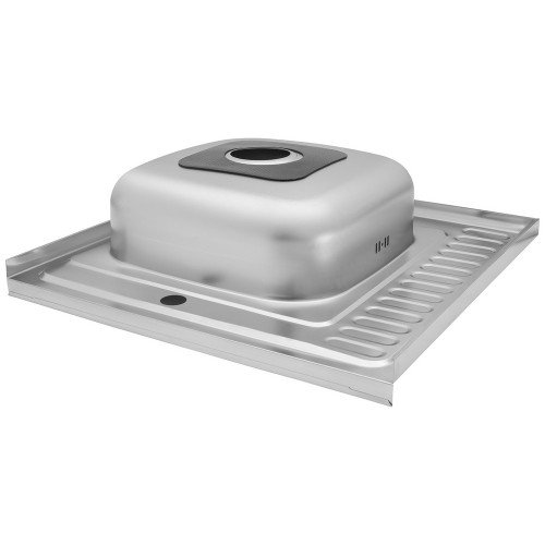 Кухонная мойка накладная Kroner KRP Dekor - 6060L (0,6 мм)