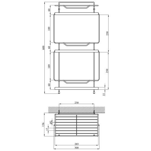 Полка для ванной комнаты Kroner KRM Rizze - ACC330 - 3