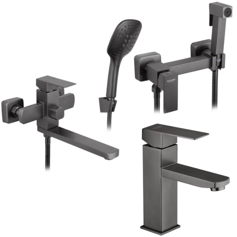 Набір 3в1 Kroner KRP Edelstahl Kubus - PVD070 + Kroner KRP Edelstahl Kubus - PVD052 + Kroner KRP Edelstahl Kubus - PVD010