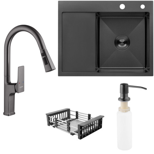 Набор 3в1 Kroner KRP Schwarze - 6350RHM PVD + Kroner KRP Vog - GRP030-T + Kroner KRP Spender - 026