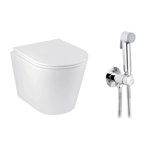 Набір 2в1 унітаз Kroner Armada WHI513636 + гігієнічний душ Kroner KRP Bidet - C082