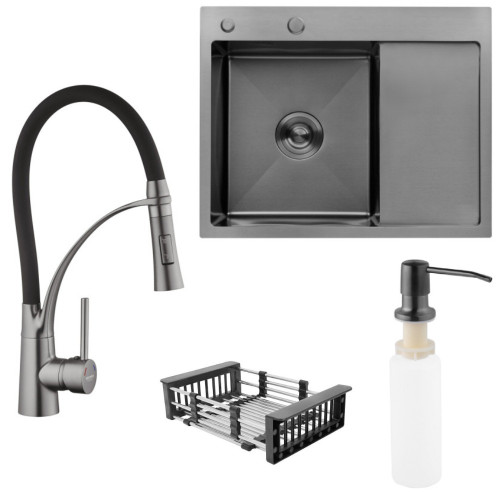 Набор 3в1 Kroner KRP Ersel - GRP03393BLK + Kroner KRP Schwarze - 6350LHM PVD + Kroner KRP Spender - 026