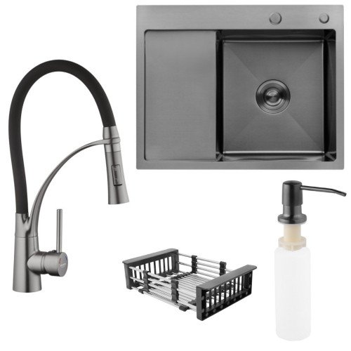 Набор 3в1 Kroner KRP Ersel - GRP03393BLK + Kroner KRP Schwarze - 6350RHM PVD + Kroner KRP Spender - 026