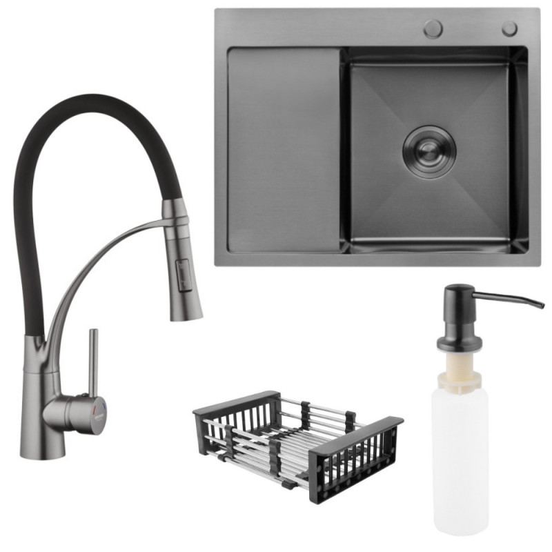 Набір 3в1 Kroner KRP Ersel - GRP03393BLK + Kroner KRP Schwarze - 6350RHM PVD + Kroner KRP Spender - 026