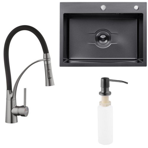 Набор 3в1 Kroner KRP Ersel - GRP03393BLK + Kroner Derby KRP PVD - 5843HM + Kroner KRP Spender - 026